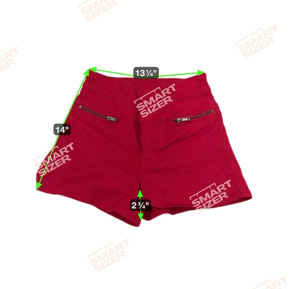 Tinseltown Women's‎ High Waist Shorts in Bold Red - Picture 7 of 7